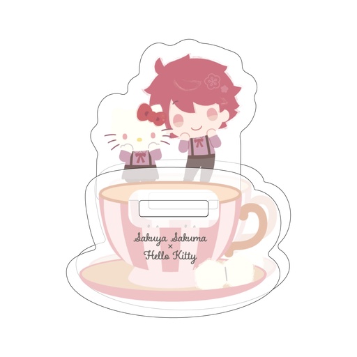 [ATH49491] Yurayura Acrylic Stand "A3!" x Sanrio Characters 01 Sakuma Sakuya x Hello Kitty (Mini Character Illustration)