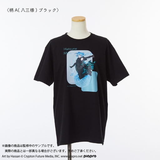 [KFY86958] Hatsune Miku EXPO 10th Anniversary T-shirt Pattern A (Hassan Sama) Black (L Size)