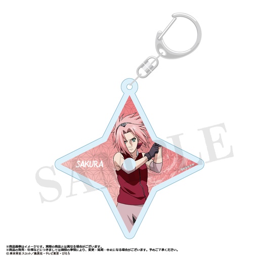 [ANC54720] NARUTO -Shippuden- Shuriken Type Acrylic Key Chain C Haruno Sakura