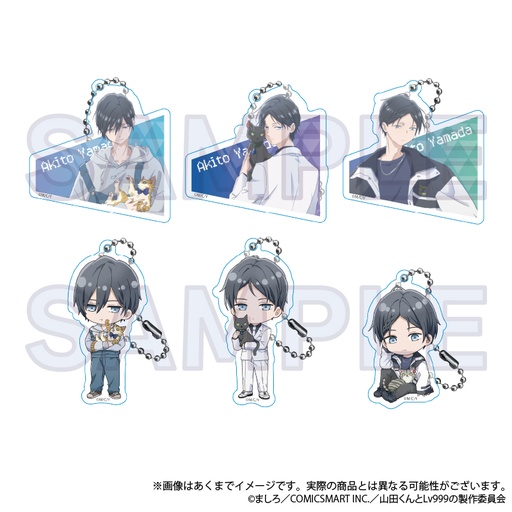[YL63947] My Love Story with Yamada-kun at Lv999 Trading Acrylic Key Chain Kitty Outfit Ver.
