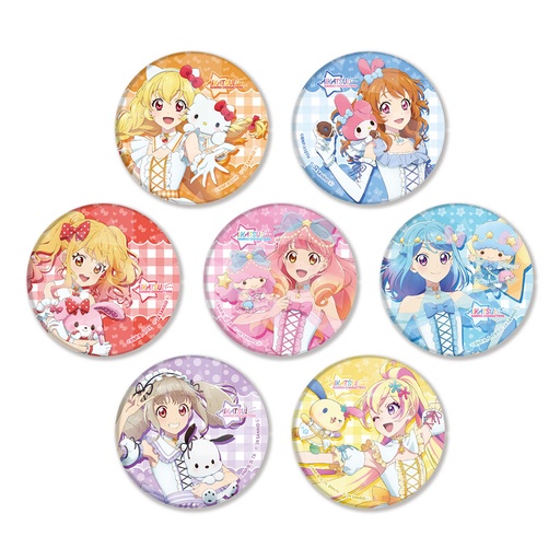 [ATH51120] Hologram Can Badge (65mm) "Aikatsu!" Series x Sanrio Characters 01 Life-Size Illustration