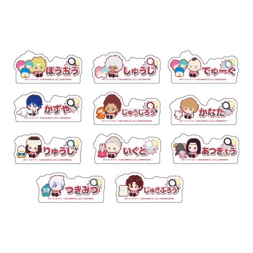 [ATH49992] Name Plate Badge "New The Prince of Tennis" x Sanrio Characters 02 High School Student Design (Original Illustration)