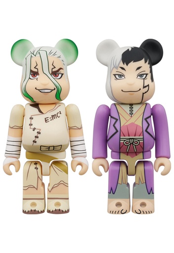 [MC61892] BE@RBRICK "Dr. Stone" Ishigami Senku & Asagiri Gen 2 Set