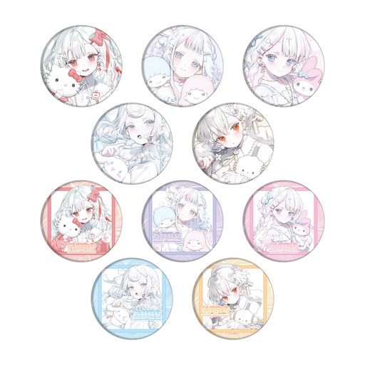 [ATH48191] Can Badge Karo x Sanrio Characters 01 Collaboration Illustration