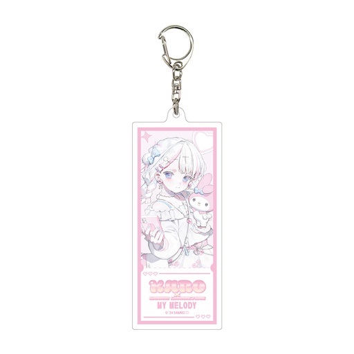 [ATH48206] Deka Acrylic Key Chain Karo x Sanrio Characters 03 My Melody (Collaboration Illustration)