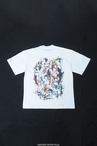 [USR92123] STEINS;GATE Laboratory Member Ink Painting Style White Background Color T-shirt (L Size)