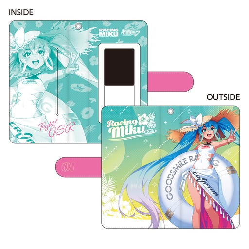 [CR12002] Racing Miku 2024 Tropical Ver. Book Type Smartphone Case