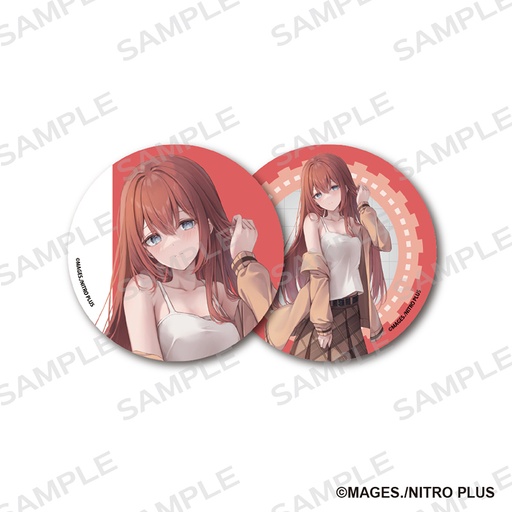 [IRS45377] STEINS;GATE 76mm Can Badge 2 Set Original Illustration Makise Kurisu