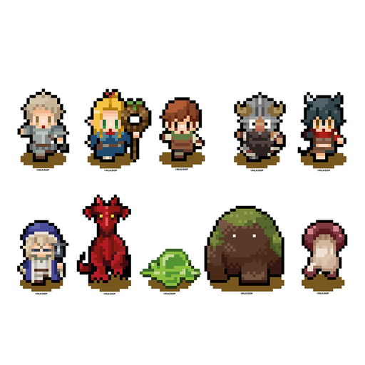 [SRP77678R] Delicious in Dungeon - Sticker Set 03 - Pixel (10 Styles)