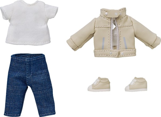 [G66269] Nendoroid Doll Outfit Set: Leather Jacket (Ivory)