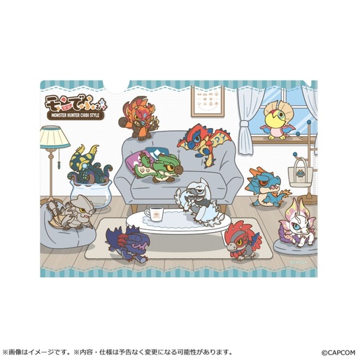 [CC13457] MONSTER HUNTER CHIBI STYLE Plastic File: HOME-Themed