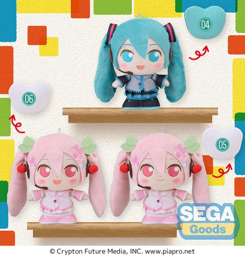 [SG95624] moipon "Hatsune Miku Series" MP Plush "Hatsune Miku & Sakura Miku"