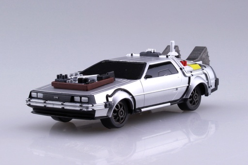 [AO05477R4] 1/43 BACK TO THE FUTURE 1/43 Pullback DELOREAN from PART 3&Rail road