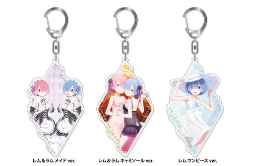 [HS18456] Re:ZERO -Starting Life in Another World- Big Acrylic Keychain 3 Pieces Set